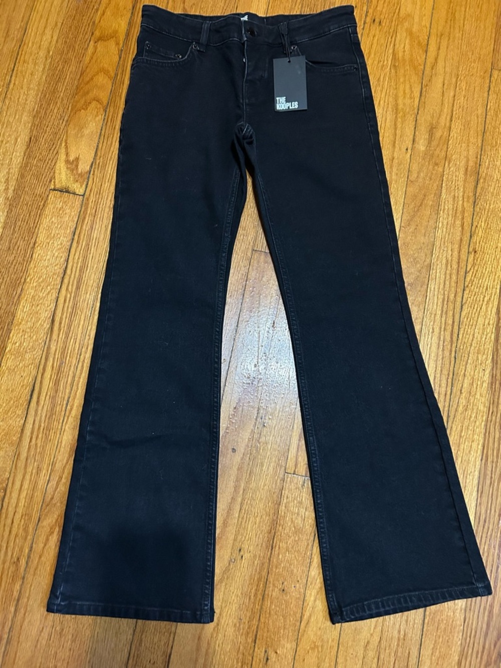 The‎ Kooples low waist woman's jeans bootcut button size 26 black